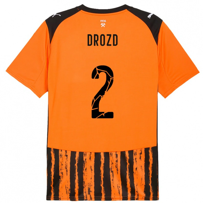 Danxen Heren Anton Drozd #2 Oranje Zwart Thuisshirt Thuistenue 2025/26 T-Shirt België