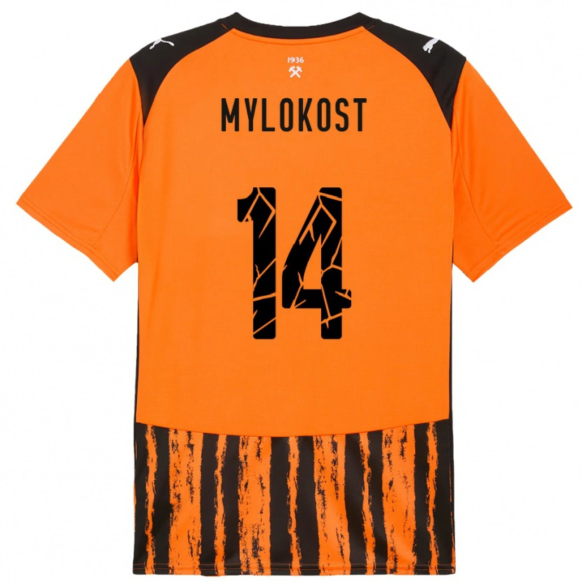 Danxen Heren Yaroslav Mylokost #14 Oranje Zwart Thuisshirt Thuistenue 2025/26 T-Shirt België