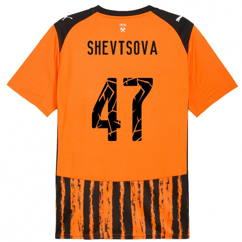 Danxen Heren Viktoriia Shevtsova #47 Oranje Zwart Thuisshirt Thuistenue 2025/26 T-Shirt België