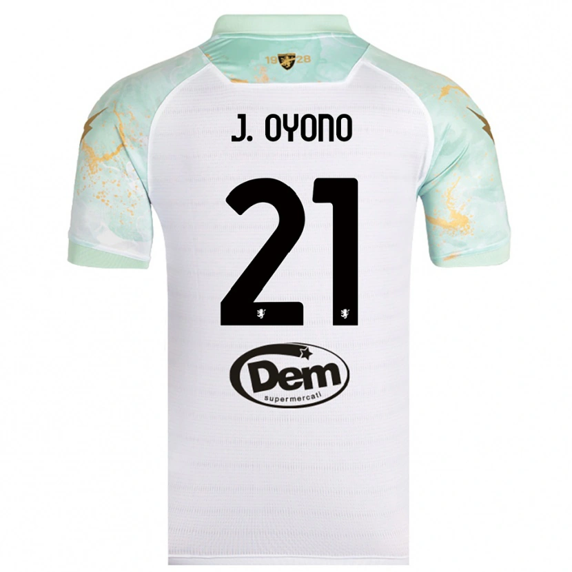 Danxen Heren Jérémy Oyono #21 Wit Zwart Uitshirt Uittenue 2025/26 T-Shirt België