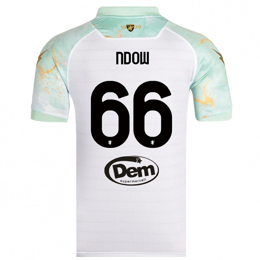 Danxen Heren Abdoulie Ndow #66 Wit Zwart Uitshirt Uittenue 2025/26 T-Shirt België