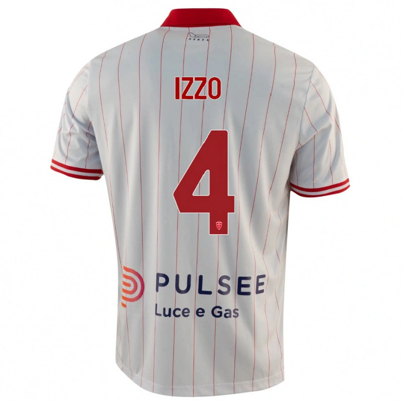 Danxen Heren Armando Izzo #4 Wit Rood Blauw Uitshirt Uittenue 2025/26 T-Shirt België