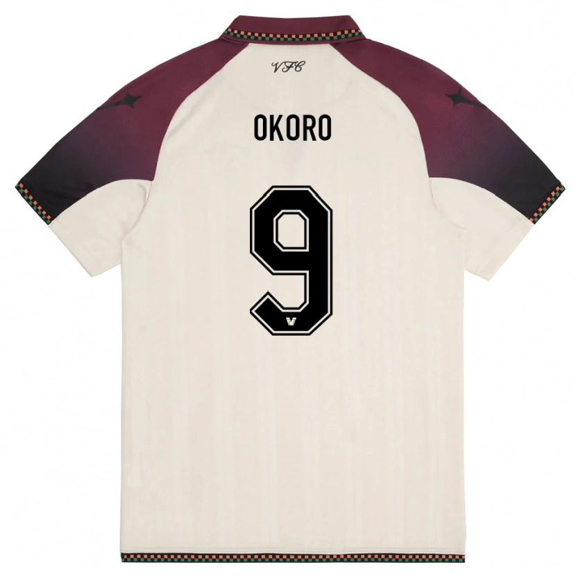 Danxen Heren Alvin Okoro #9 Crème Bourgondië Uitshirt Uittenue 2025/26 T-Shirt België