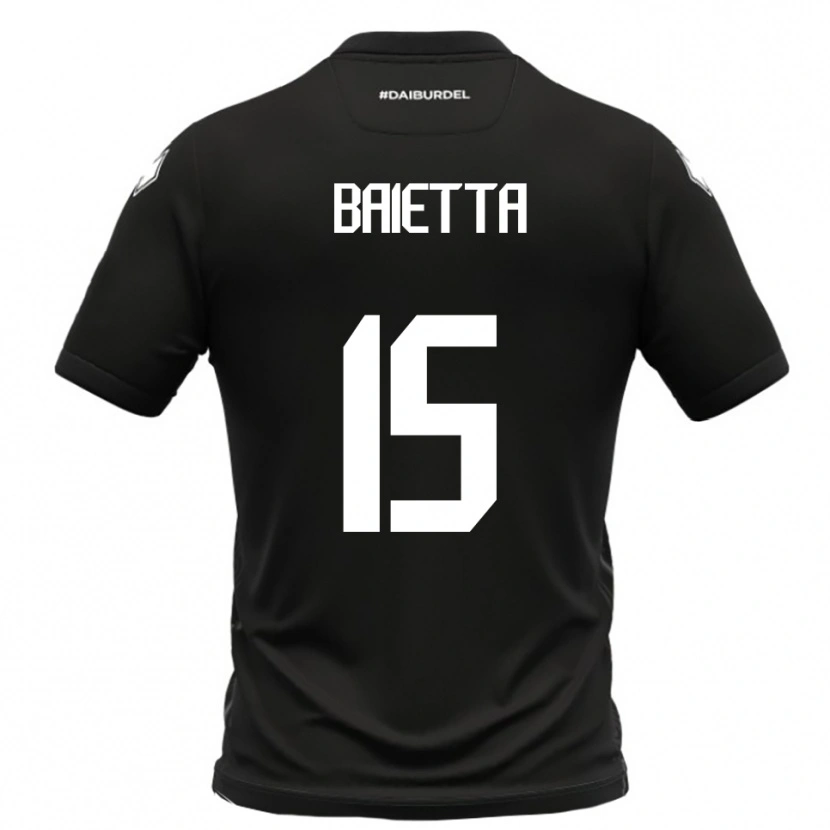 Danxen Heren Pietro Baietta #15 Zwart Wit Uitshirt Uittenue 2025/26 T-Shirt België
