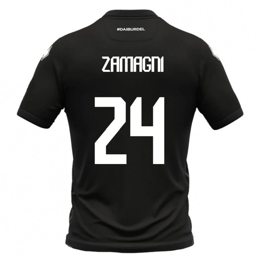 Danxen Heren Davide Zamagni #24 Zwart Wit Uitshirt Uittenue 2025/26 T-Shirt België