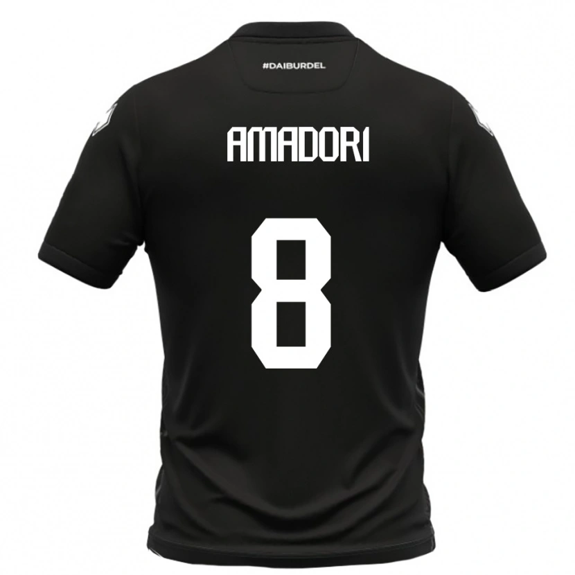 Danxen Heren Emilio Amadori #8 Zwart Wit Uitshirt Uittenue 2025/26 T-Shirt België