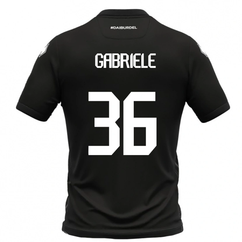 Danxen Heren Tommaso Gabriele #36 Zwart Wit Uitshirt Uittenue 2025/26 T-Shirt België