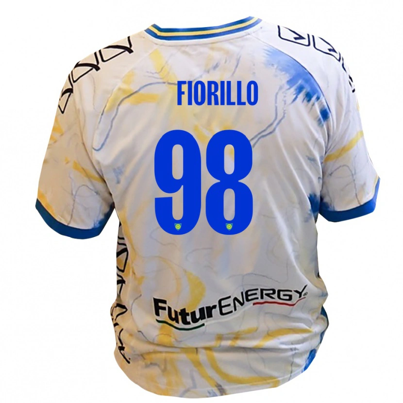Danxen Heren Vincenzo Fiorillo #98 Wit Geel Blauw Uitshirt Uittenue 2025/26 T-Shirt België