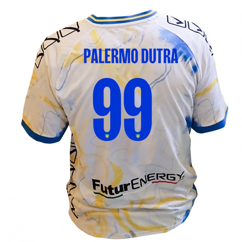 Danxen Heren Ryduan Palermo Dutra #99 Wit Geel Blauw Uitshirt Uittenue 2025/26 T-Shirt België