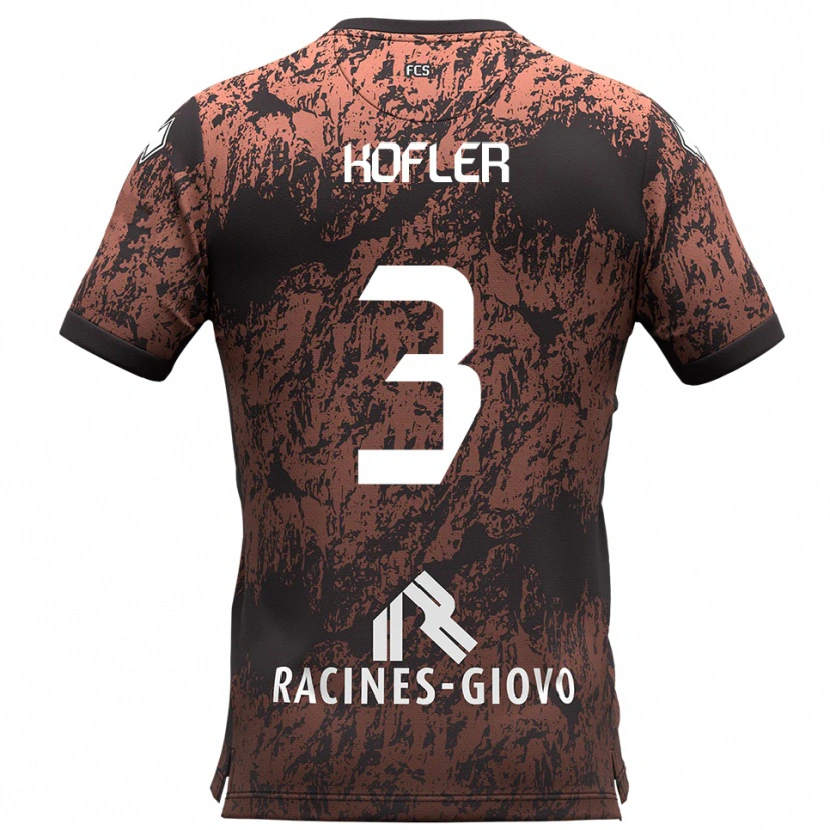 Danxen Heren Michael Kofler #3 Bruin Zwart Uitshirt Uittenue 2025/26 T-Shirt België