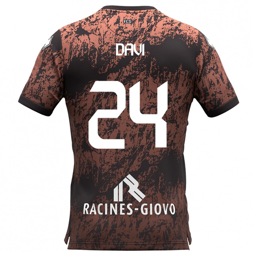 Danxen Heren Simone Davi #24 Bruin Zwart Uitshirt Uittenue 2025/26 T-Shirt België