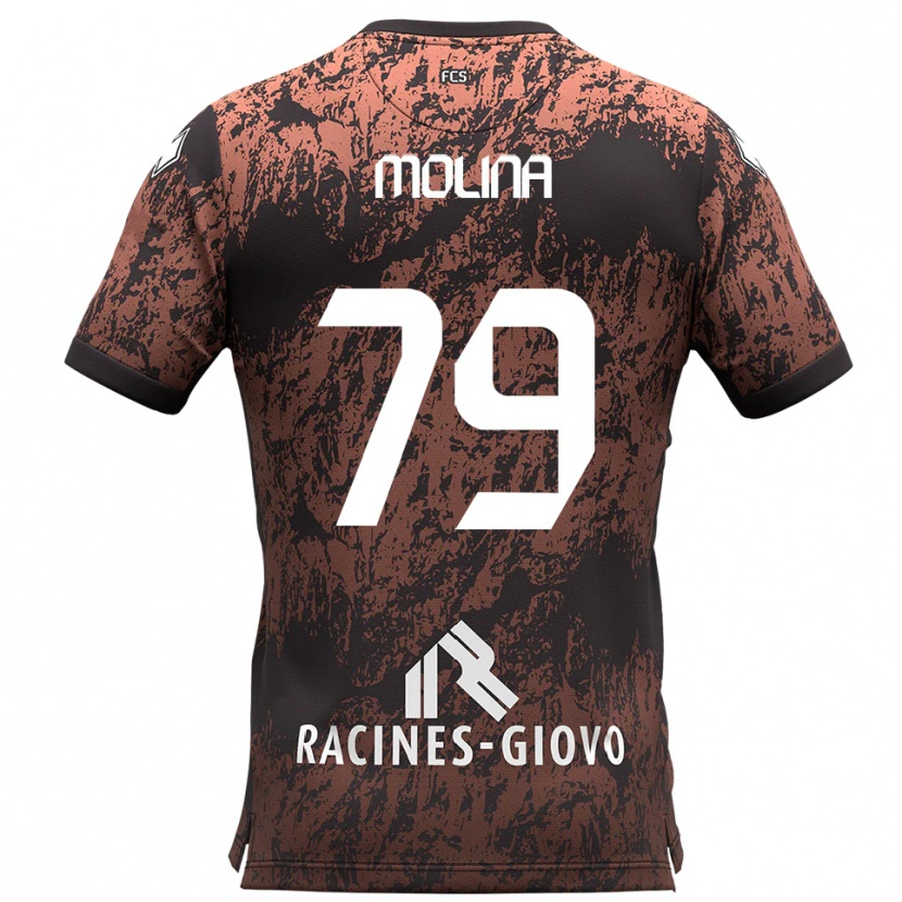 Danxen Heren Salvatore Molina #79 Bruin Zwart Uitshirt Uittenue 2025/26 T-Shirt België