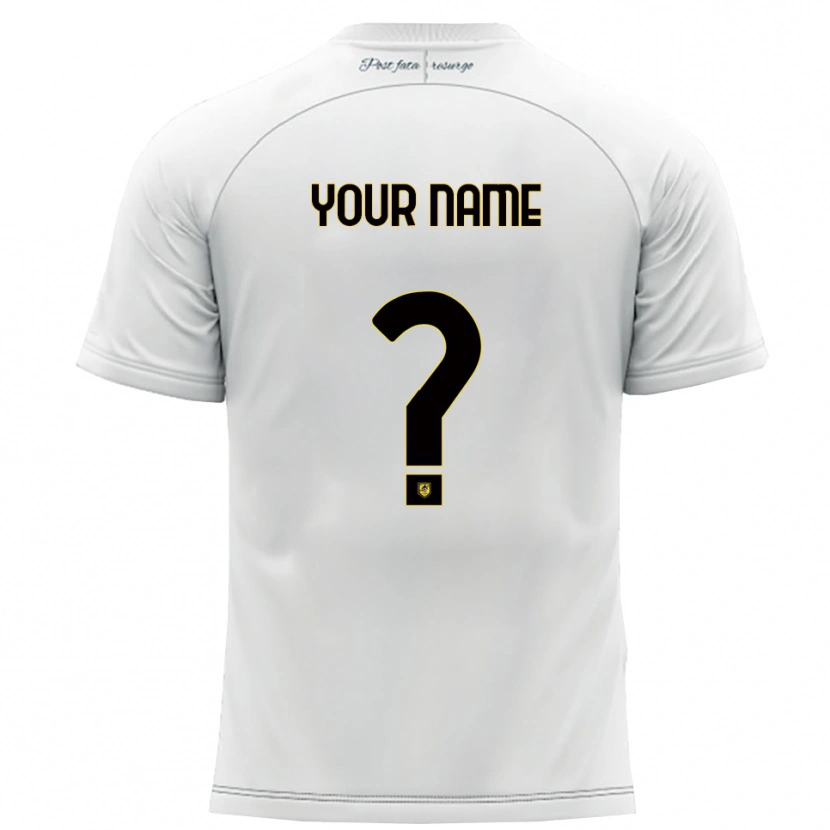 Danxen Heren Uw Naam #0 Wit Geel Uitshirt Uittenue 2025/26 T-Shirt België
