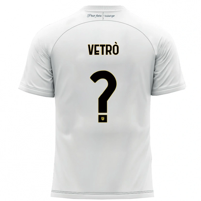 Danxen Heren Antonio Vetrò #0 Wit Geel Uitshirt Uittenue 2025/26 T-Shirt België