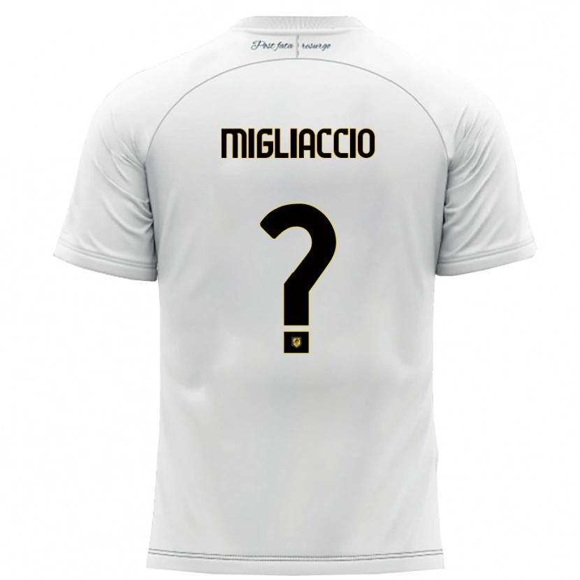 Danxen Heren Massimo Migliaccio #0 Wit Geel Uitshirt Uittenue 2025/26 T-Shirt België