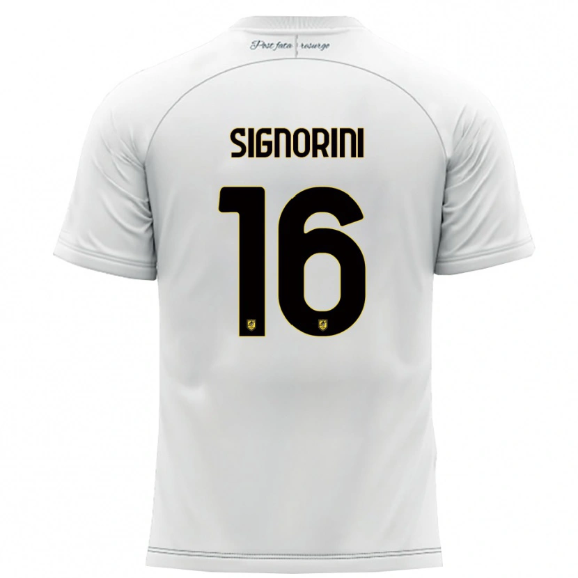 Danxen Heren Alessandro Signorini #16 Wit Geel Uitshirt Uittenue 2025/26 T-Shirt België