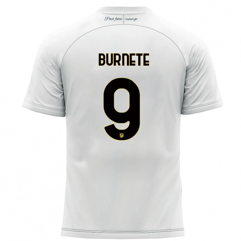 Danxen Heren Rareș Burnete #9 Wit Geel Uitshirt Uittenue 2025/26 T-Shirt België