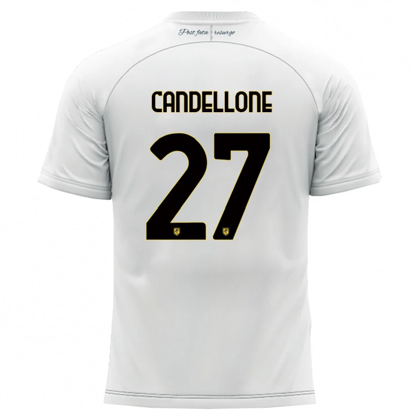 Danxen Heren Leonardo Candellone #27 Wit Geel Uitshirt Uittenue 2025/26 T-Shirt België