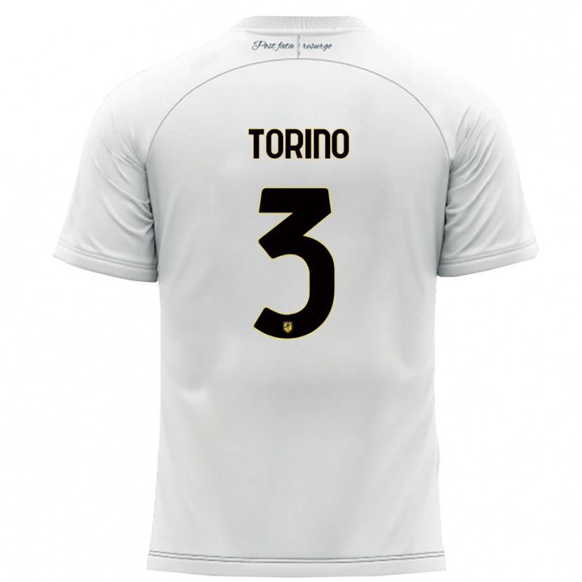 Danxen Heren Christian Torino #3 Wit Geel Uitshirt Uittenue 2025/26 T-Shirt België