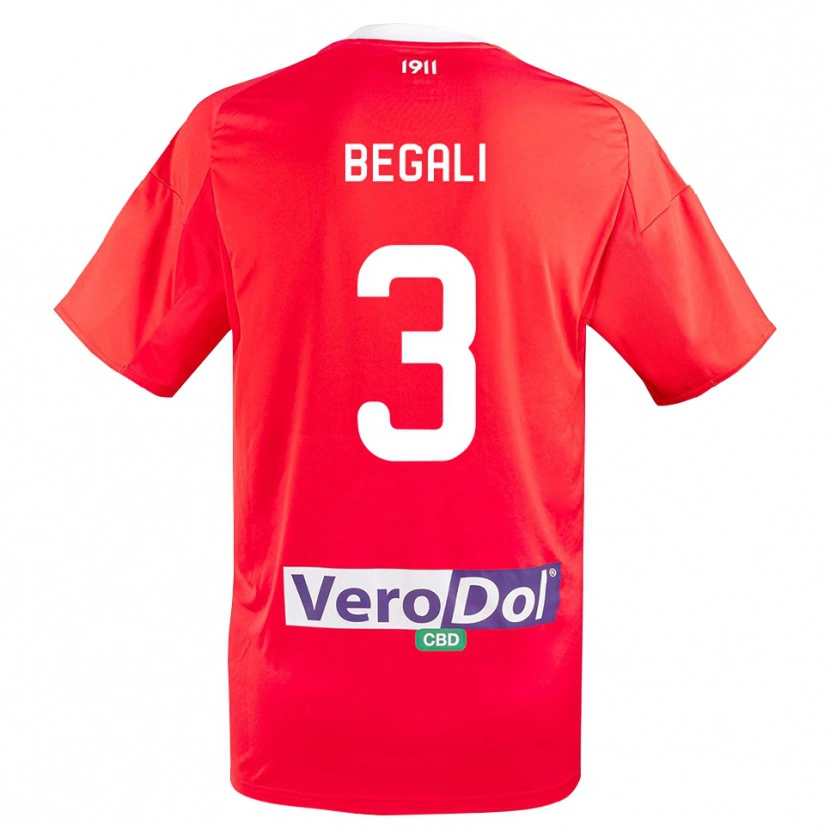 Danxen Heren Pietro Begali #3 Rood Wit Uitshirt Uittenue 2025/26 T-Shirt België