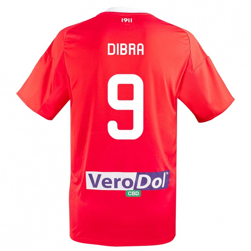 Danxen Heren Francesco Dibra #9 Rood Wit Uitshirt Uittenue 2025/26 T-Shirt België