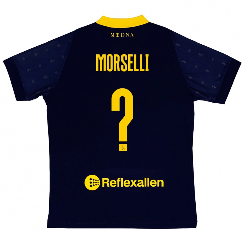 Danxen Heren Gabriele Morselli #0 Donkerblauw Geel Uitshirt Uittenue 2025/26 T-Shirt België