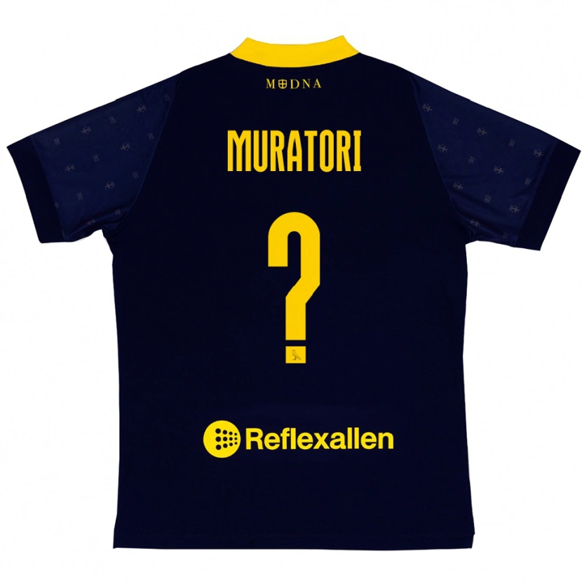 Danxen Heren Gabriele Muratori #0 Donkerblauw Geel Uitshirt Uittenue 2025/26 T-Shirt België