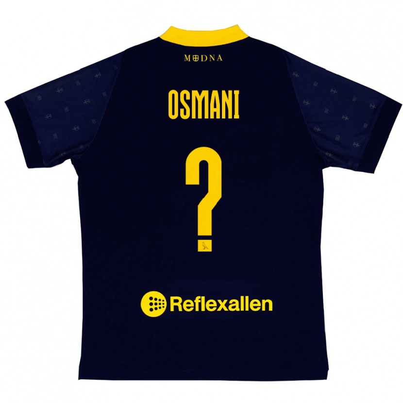 Danxen Heren Xhojel Osmani #0 Donkerblauw Geel Uitshirt Uittenue 2025/26 T-Shirt België