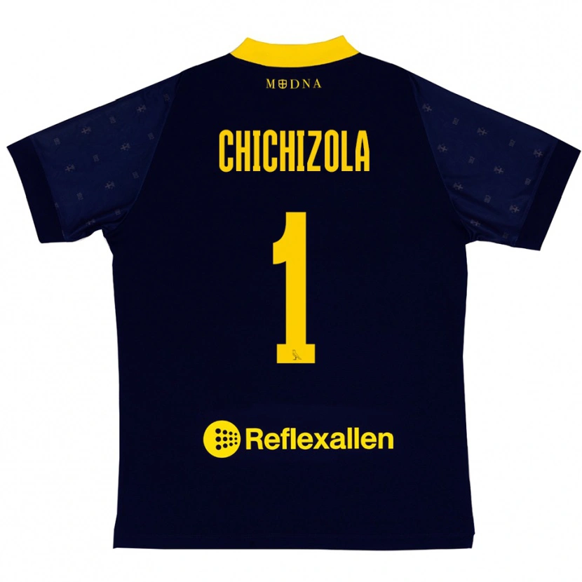 Danxen Heren Leandro Chichizola #1 Donkerblauw Geel Uitshirt Uittenue 2025/26 T-Shirt België