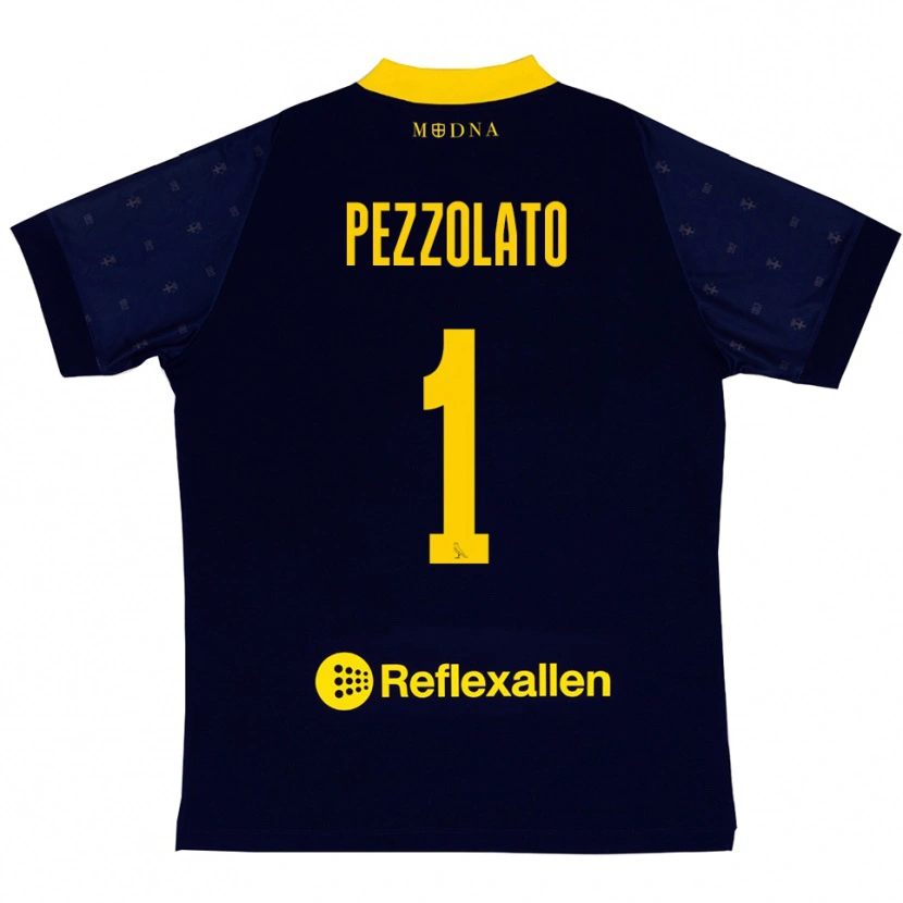 Danxen Heren Michele Pezzolato #1 Donkerblauw Geel Uitshirt Uittenue 2025/26 T-Shirt België