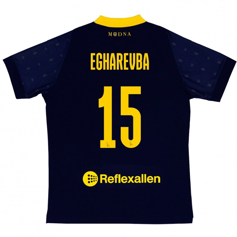 Danxen Heren Treasure Egharevba #15 Donkerblauw Geel Uitshirt Uittenue 2025/26 T-Shirt België