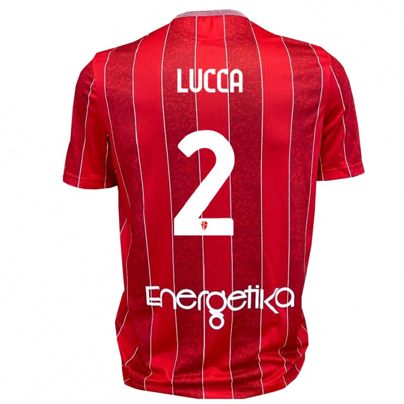 Danxen Heren Gabriele Lucca #2 Rood Wit Uitshirt Uittenue 2025/26 T-Shirt België