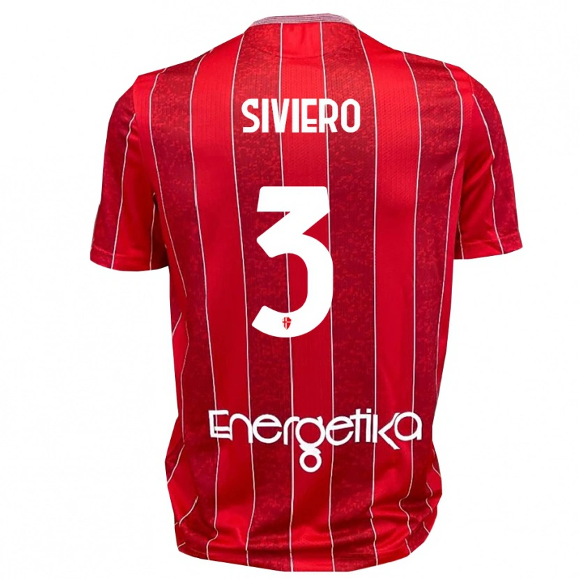 Danxen Heren Mattia Siviero #3 Rood Wit Uitshirt Uittenue 2025/26 T-Shirt België