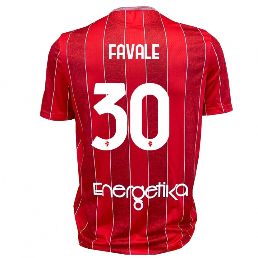 Danxen Heren Giulio Favale #30 Rood Wit Uitshirt Uittenue 2025/26 T-Shirt België