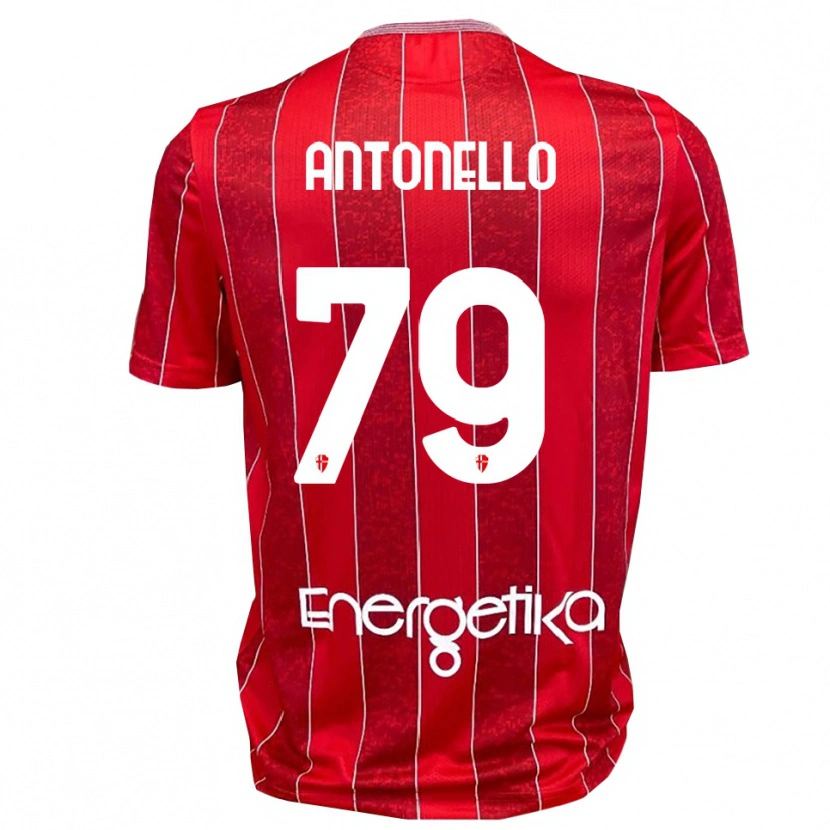 Danxen Heren Andrea Antonello #79 Rood Wit Uitshirt Uittenue 2025/26 T-Shirt België