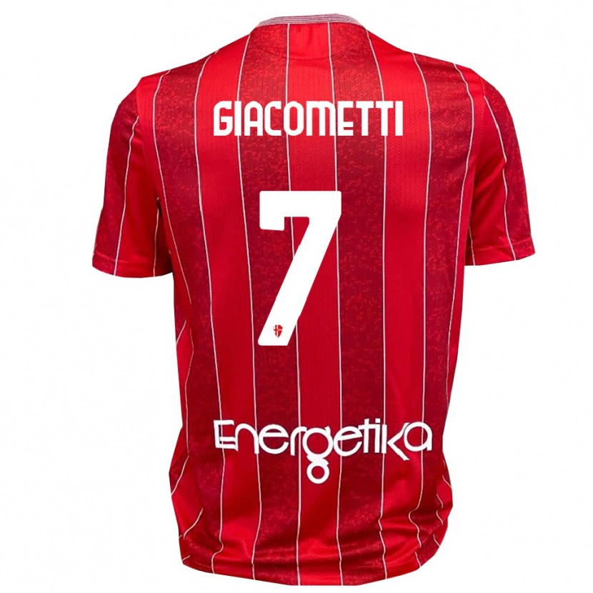 Danxen Heren Alex Giacometti #7 Rood Wit Uitshirt Uittenue 2025/26 T-Shirt België