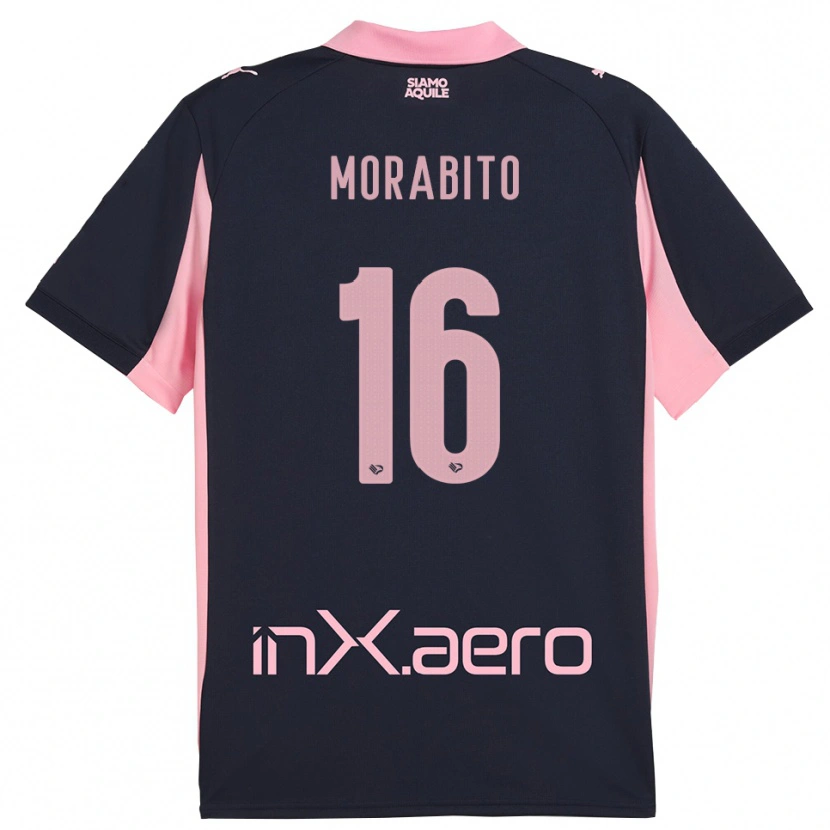 Danxen Heren Gioele Maria Morabito #16 Donkerblauw Roze Uitshirt Uittenue 2025/26 T-Shirt België