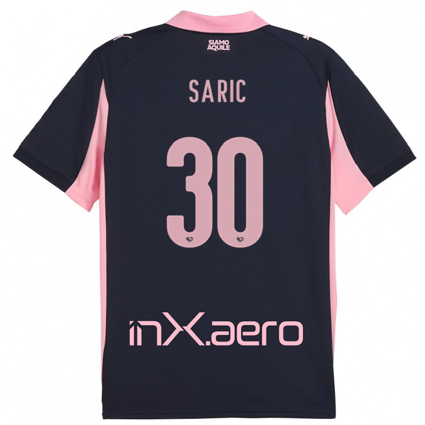 Danxen Heren Dario Saric #30 Donkerblauw Roze Uitshirt Uittenue 2025/26 T-Shirt België