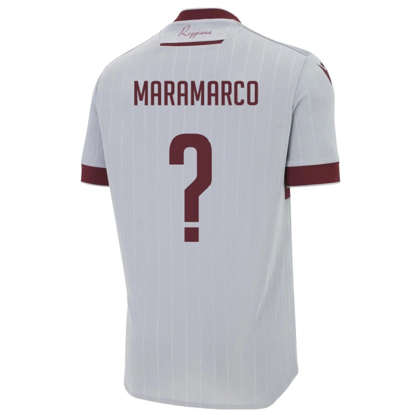 Danxen Heren Andrea Maramarco #0 Bourgondië Wit Uitshirt Uittenue 2025/26 T-Shirt België
