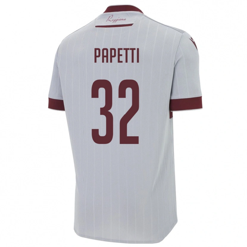 Danxen Heren Andrea Papetti #32 Bourgondië Wit Uitshirt Uittenue 2025/26 T-Shirt België