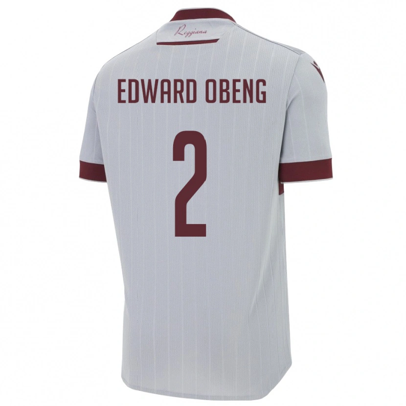 Danxen Heren Elijah Edward Obeng #2 Bourgondië Wit Uitshirt Uittenue 2025/26 T-Shirt België