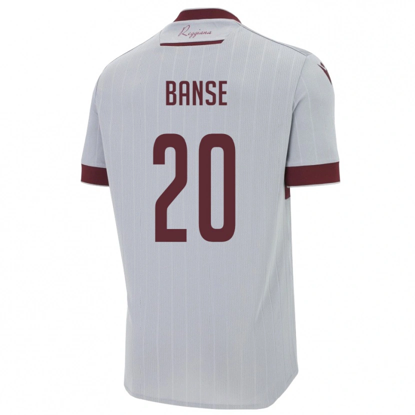 Danxen Heren Ousmane Banse #20 Bourgondië Wit Uitshirt Uittenue 2025/26 T-Shirt België