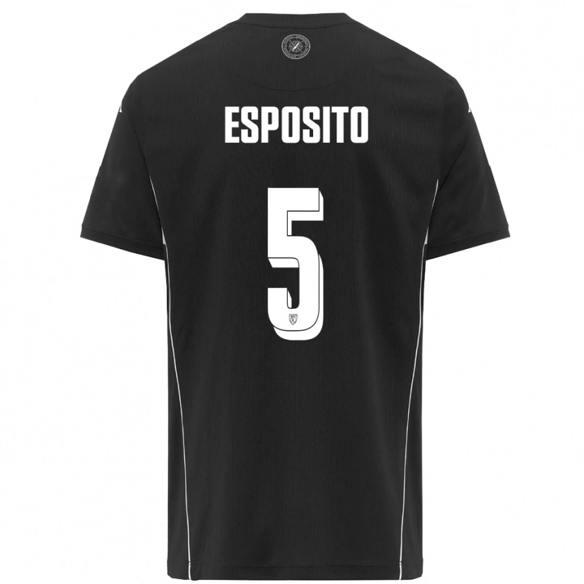Danxen Heren Salvatore Esposito #5 Zwart Wit Uitshirt Uittenue 2025/26 T-Shirt België