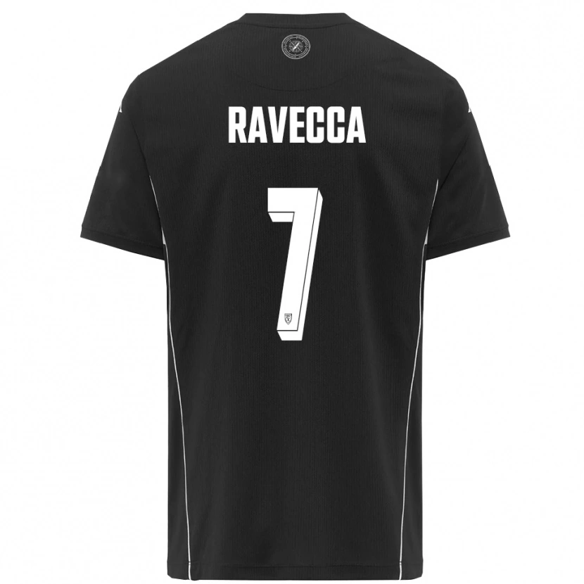 Danxen Heren Edoardo Ravecca #7 Zwart Wit Uitshirt Uittenue 2025/26 T-Shirt België