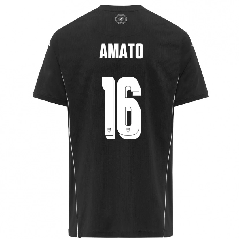 Danxen Heren Salvatore Amato #16 Zwart Wit Uitshirt Uittenue 2025/26 T-Shirt België