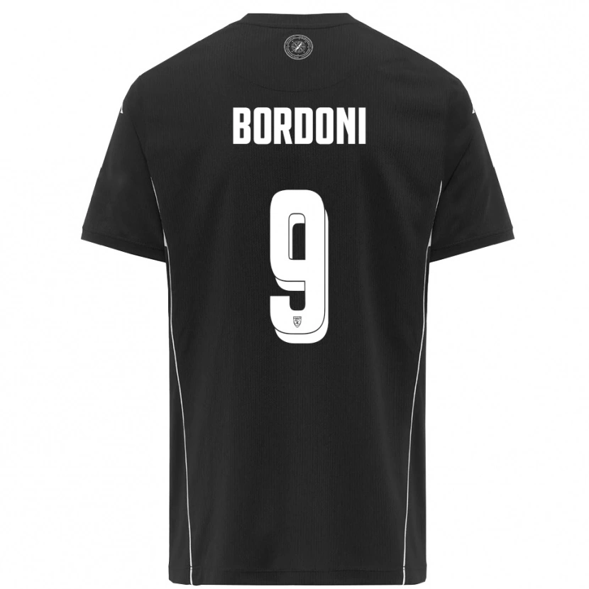 Danxen Heren Cristian Bordoni #9 Zwart Wit Uitshirt Uittenue 2025/26 T-Shirt België