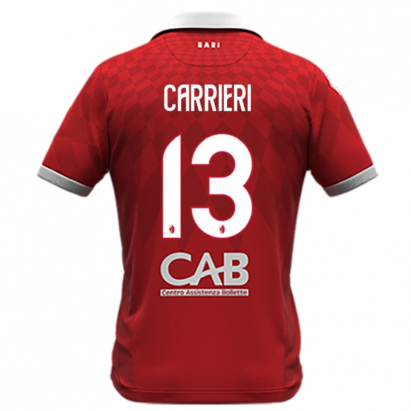 Danxen Heren Vitantonio Carrieri #13 Rood Wit Uitshirt Uittenue 2025/26 T-Shirt België