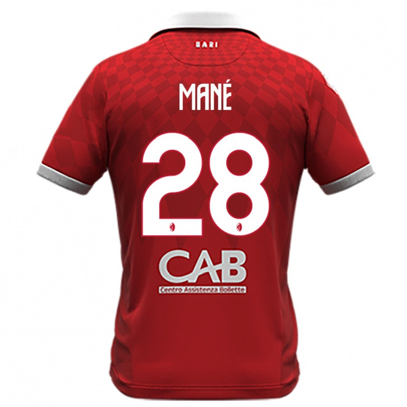 Danxen Heren Moussa Mané #28 Rood Wit Uitshirt Uittenue 2025/26 T-Shirt België