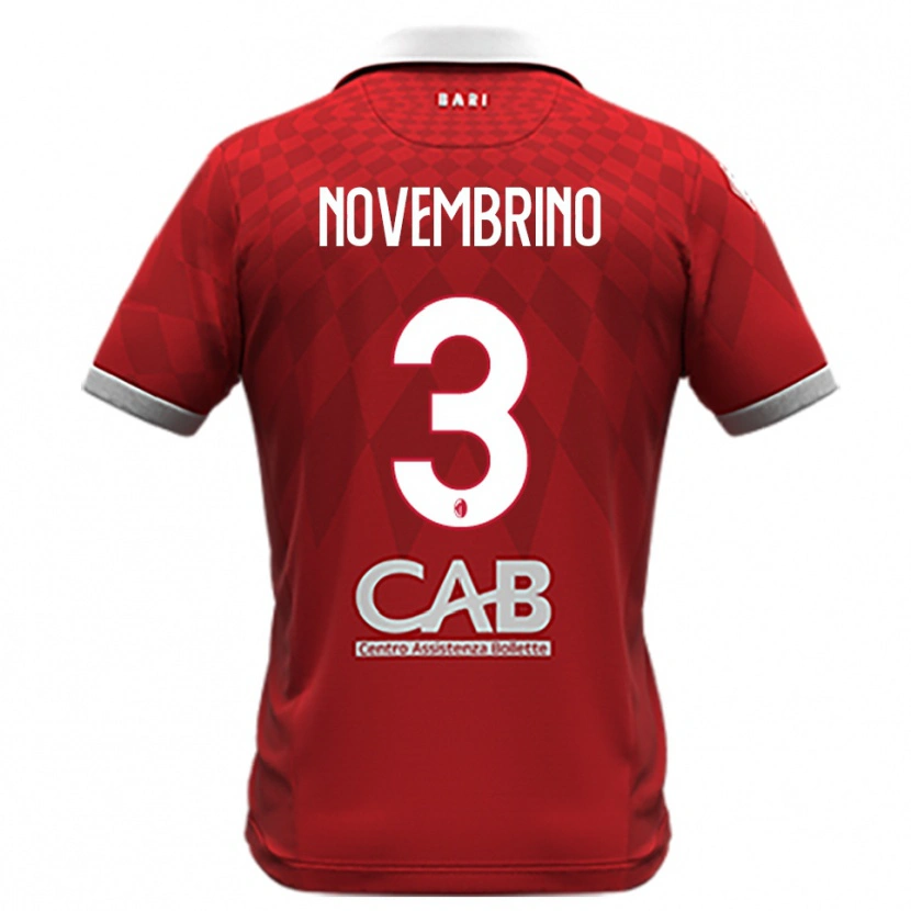 Danxen Heren Gioele Novembrino #3 Rood Wit Uitshirt Uittenue 2025/26 T-Shirt België