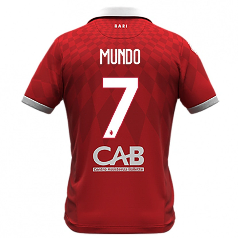 Danxen Heren Nicolò Mundo #7 Rood Wit Uitshirt Uittenue 2025/26 T-Shirt België